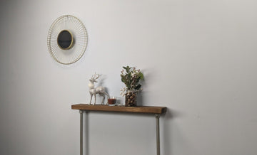 14x4cm 2 Leg Galvanised Industrial Console Table - Rack n Rail