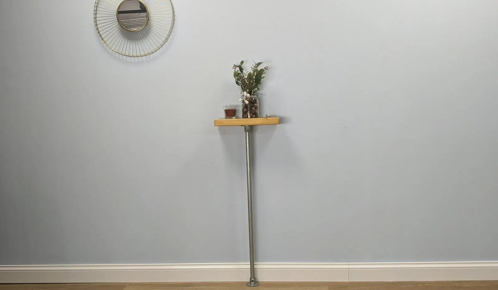 14x4cm Galvanised Console Table - Rack n Rail