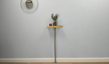 14x4cm Galvanised Console Table - Rack n Rail