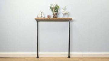 14x4cm Industrial Wooden Console Table - Rack n Rail