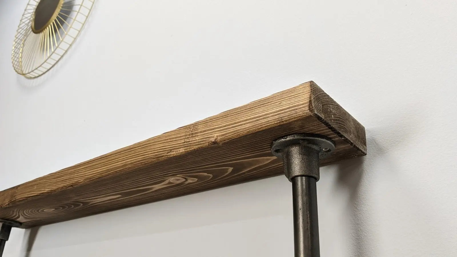 14x4cm Industrial Wooden Console Table - Rack n Rail