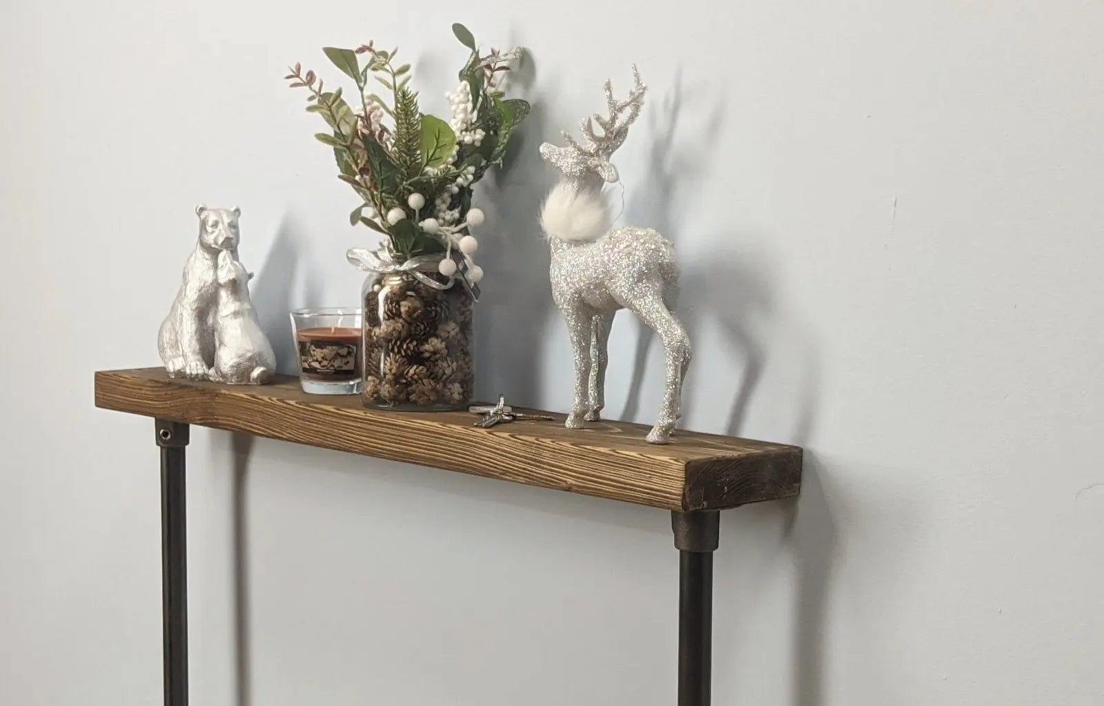 14x4cm Industrial Wooden Console Table - Rack n Rail