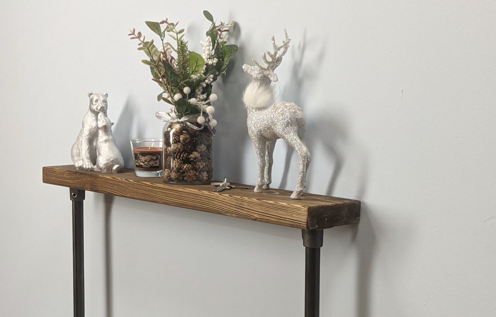 23x4cm 2 leg Industrial Console Table - Rack n Rail