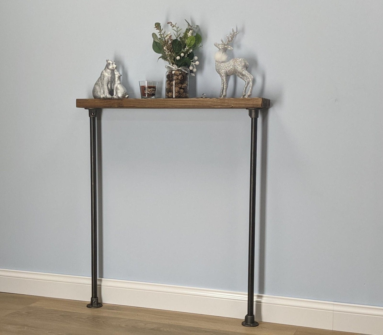 23x4cm 2 leg Industrial Console Table - Rack n Rail