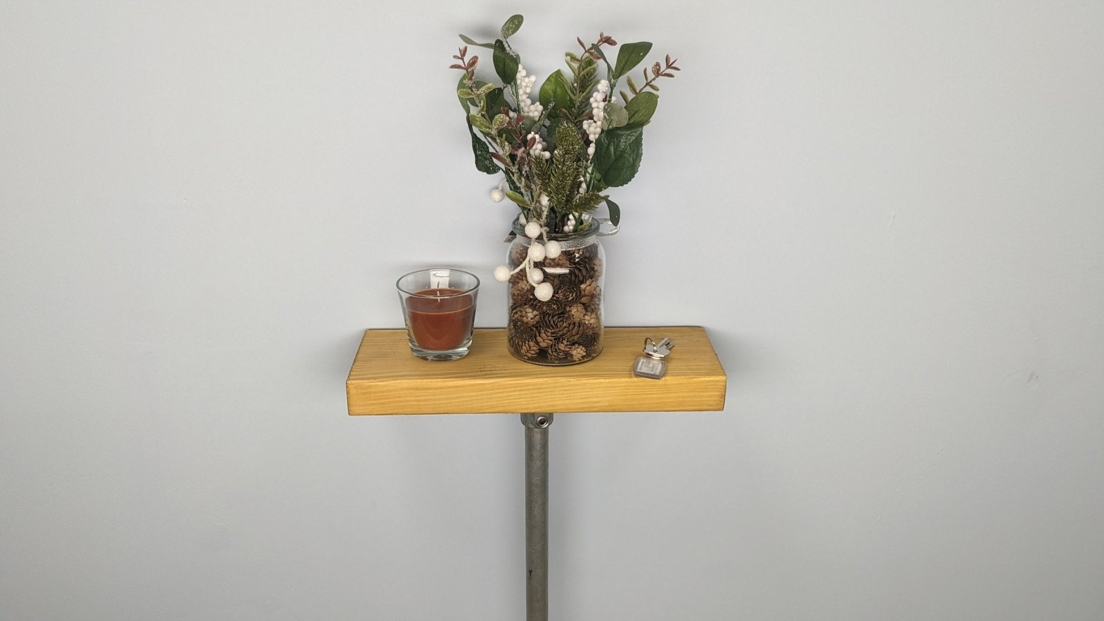 23x4cm Galvanised Industrial Wooden Console Table - Rack n Rail