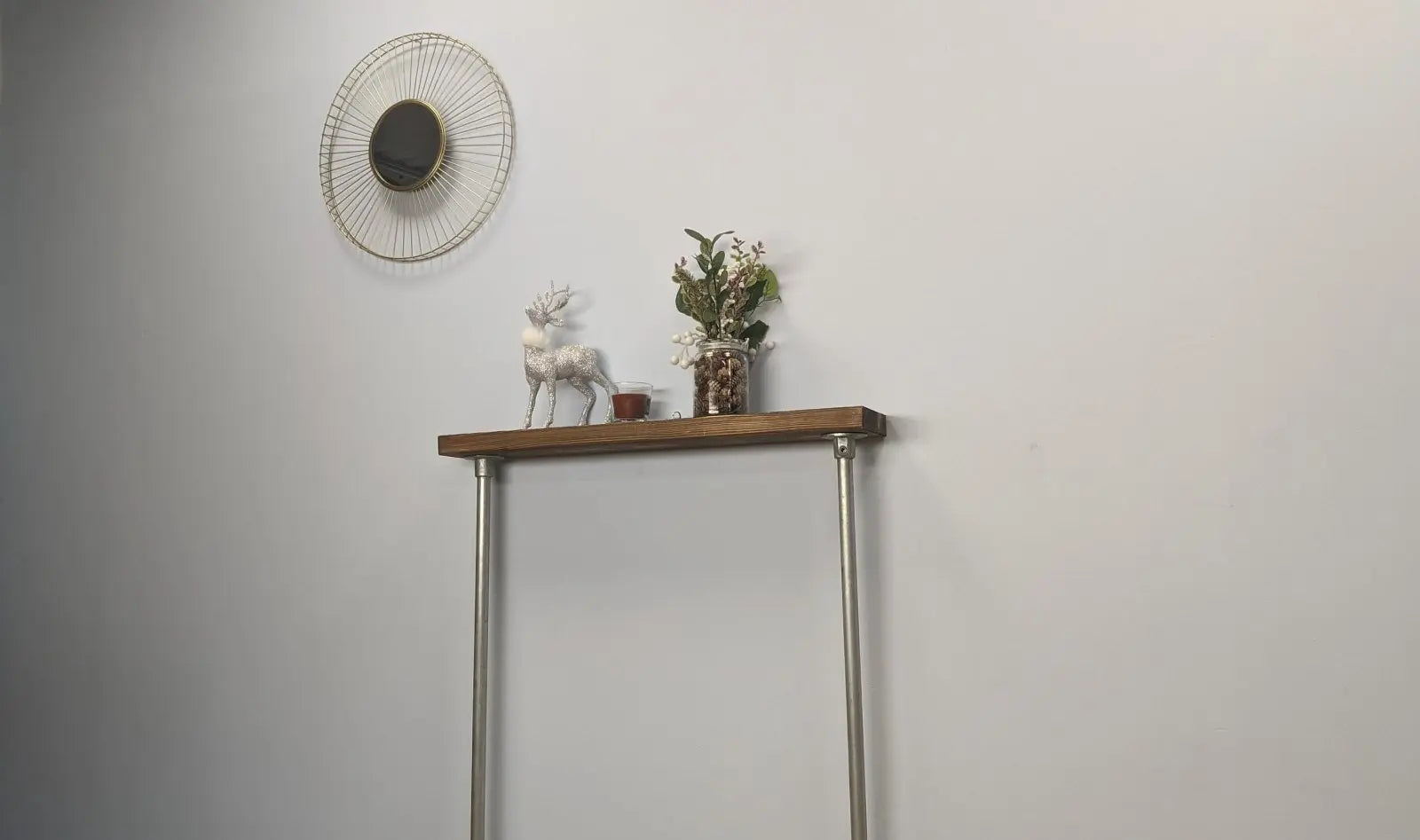 23x4cm Industrial Wooden Console Table - Rack n Rail