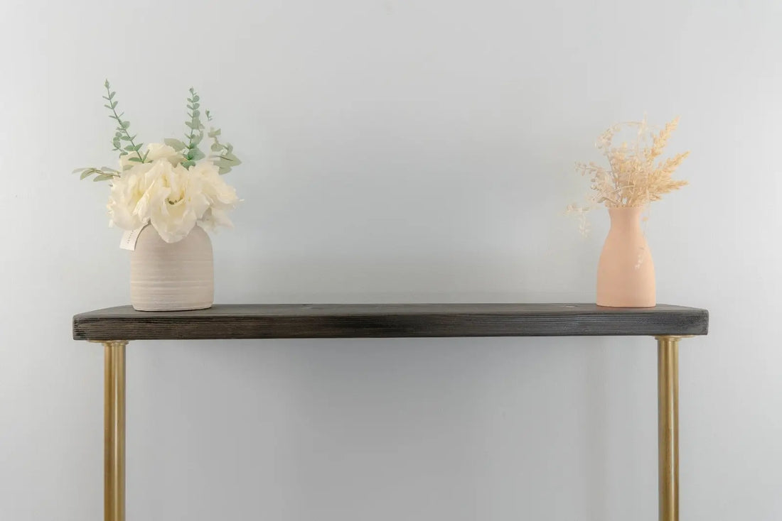 23x4cm Industrial Wooden Console Table - Rack n Rail