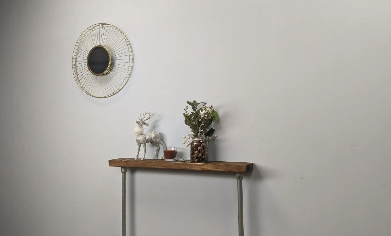 23x4cm Industrial Wooden Console Table - Rack n Rail