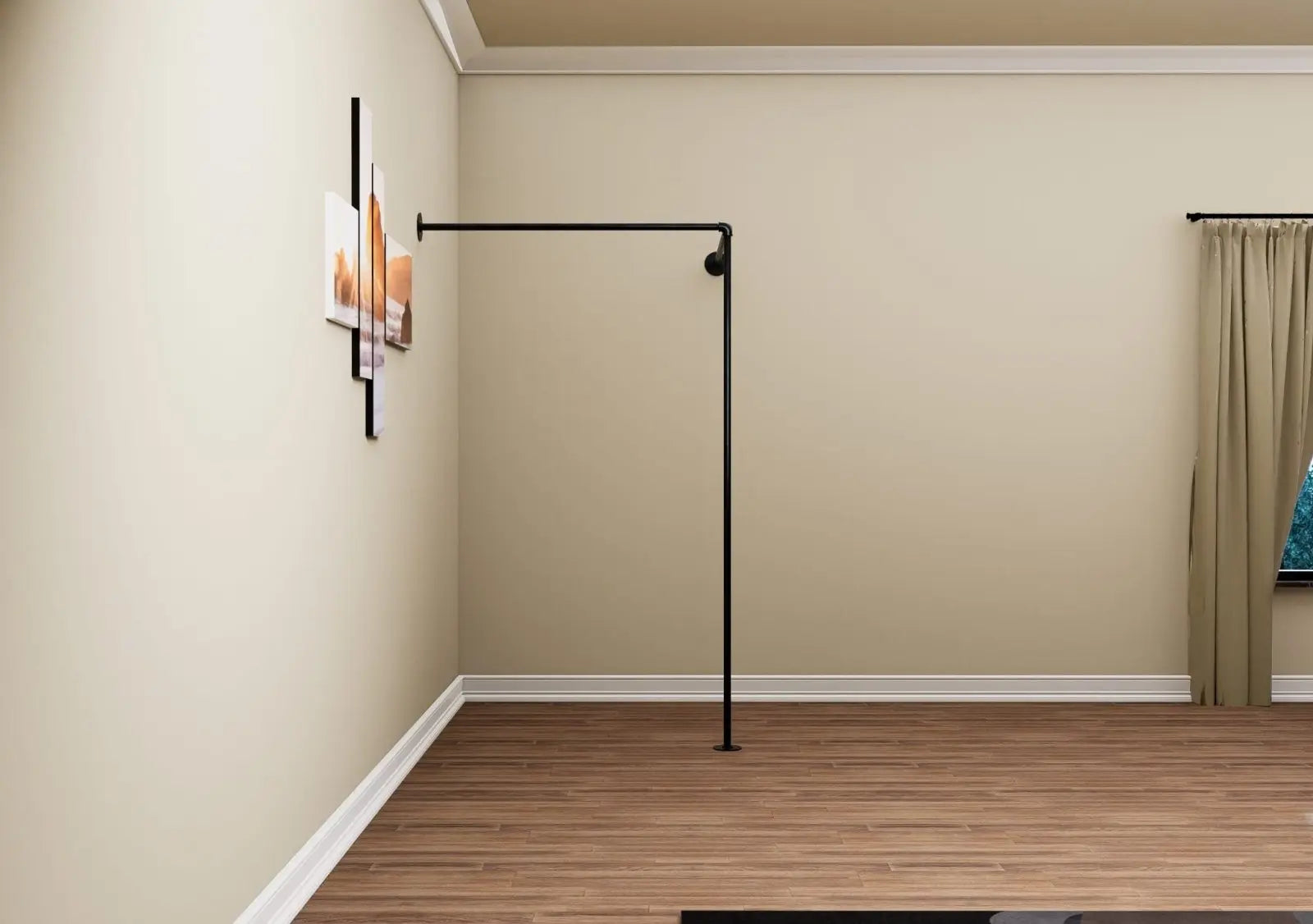 BYLVA Corner wall Mounted Changing Room - Rack n Rail