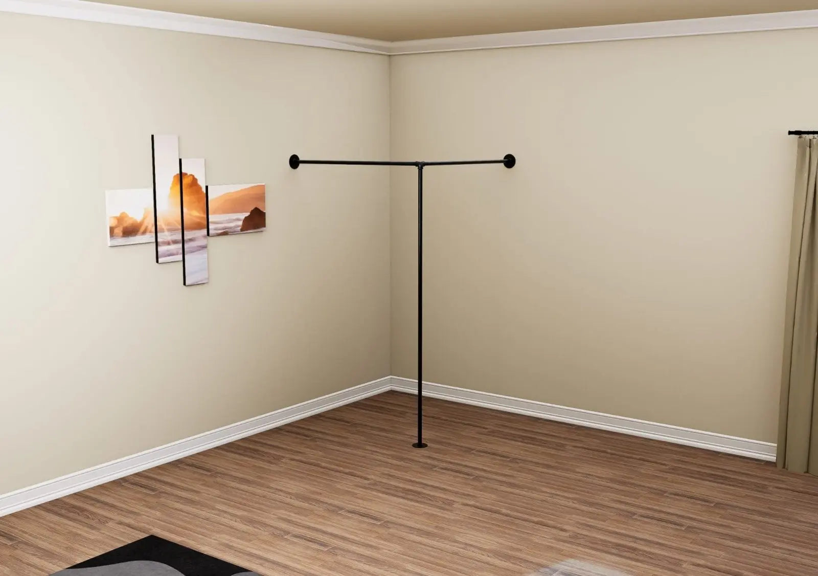 BYLVA Corner wall Mounted Changing Room - Rack n Rail