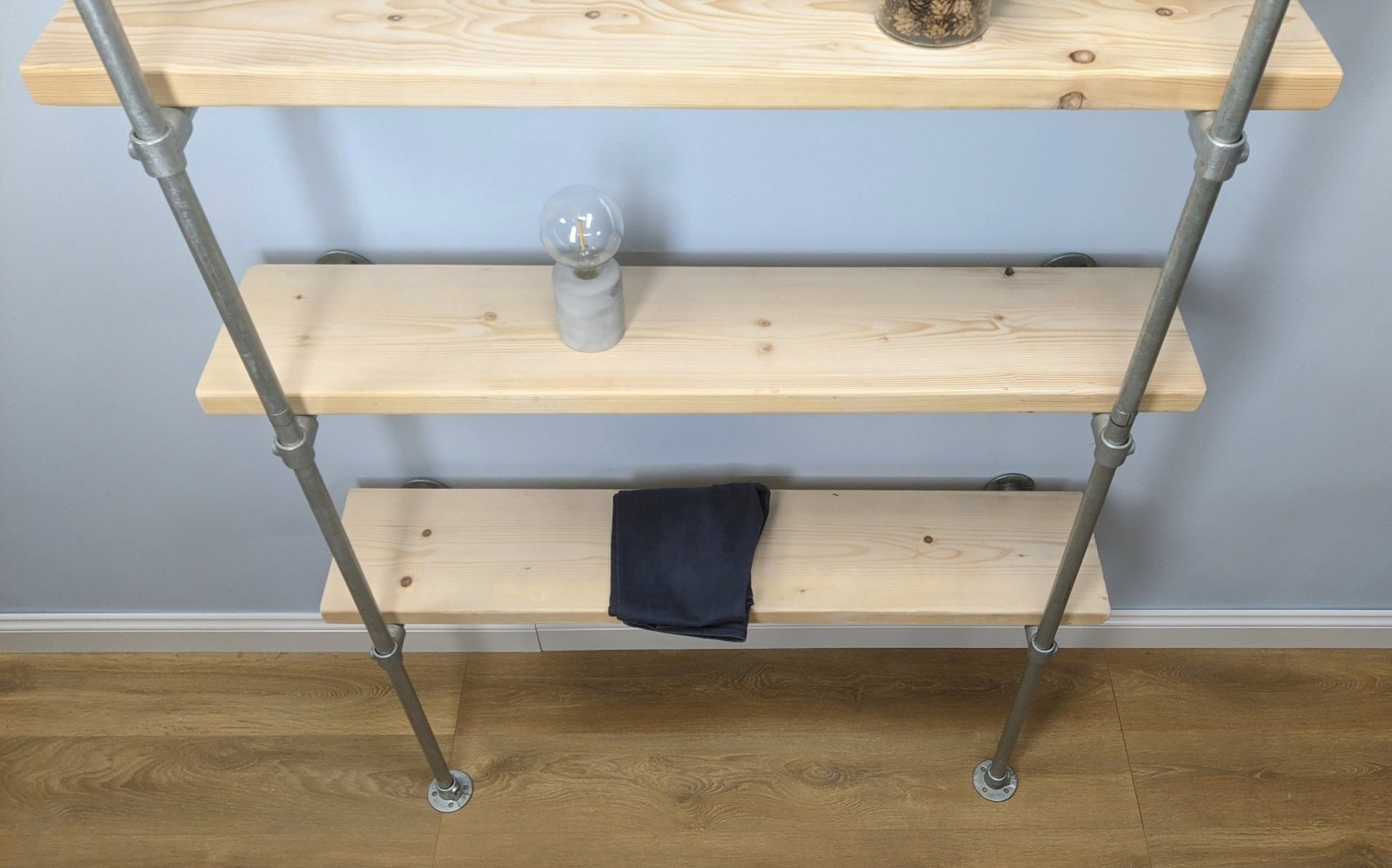 GRENDI Industrial Metal Pipe Shelving Unit - Rack n Rail