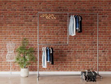 MELKO Industrial Pipe Clothing Rail