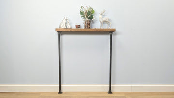 14x4cm Industrial Wooden Console Table