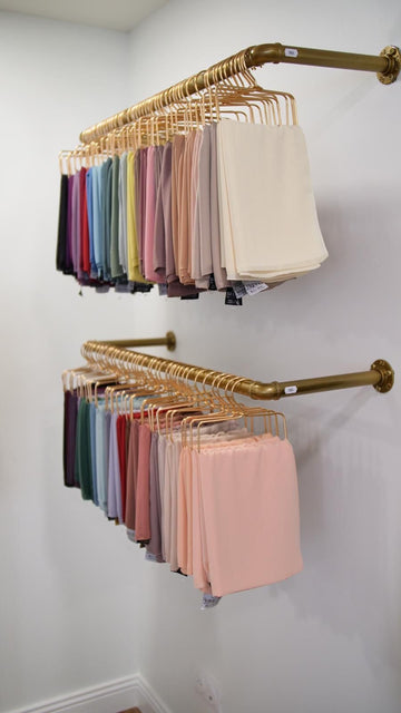 KOB Gold Industrial Style Wall Mounted Rail