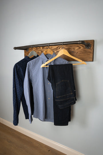 NOVRA Industrial-Style Wall Mounted Clothes Rail