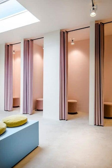 KLENVA Wall to wall Changing Room Curtain Rail Clothes