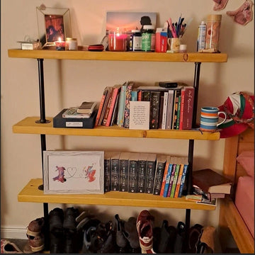 KRYNA Industrial Vintage Style Bookshelf Unit