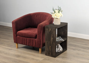 LIVNO Rustic end table with two shelves Side Table