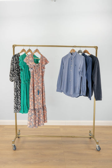 RYLVA Gold Clothing Rail