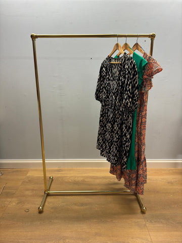 ZOVRA Freestanding Brass clothing rack