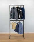 JALKA Industrial Double Free - Standing Clothing Rack - Rack n Rail