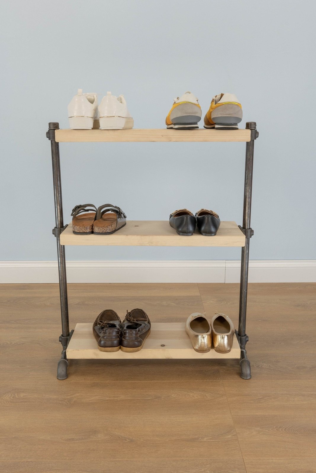 KLERA Freestanding 3 - Tiered Shoe Rack Storage - Rack n Rail