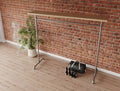 KOFRA Gold Free Standing Clothing Rack with Shelf - Rack n Rail