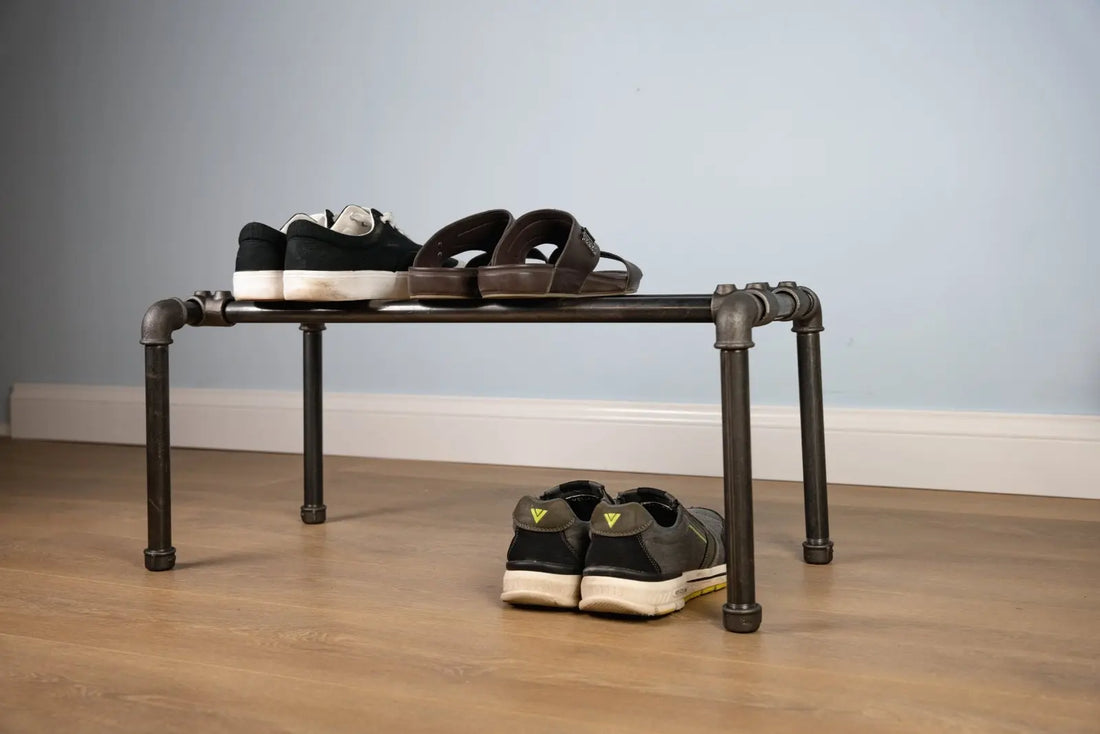 KOLPA Free standing Metal Pipe Shoe Rack - Rack n Rail