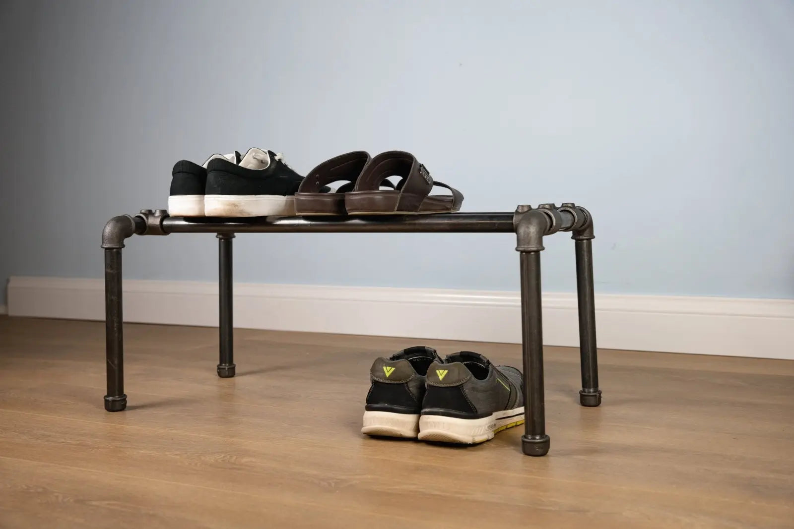 KOLPA Free standing Metal Pipe Shoe Rack - Rack n Rail