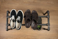 KOLPA Free standing Metal Pipe Shoe Rack - Rack n Rail