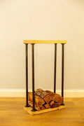 KUVNA Firewood Holder Rack on Wheels - Rack n Rail