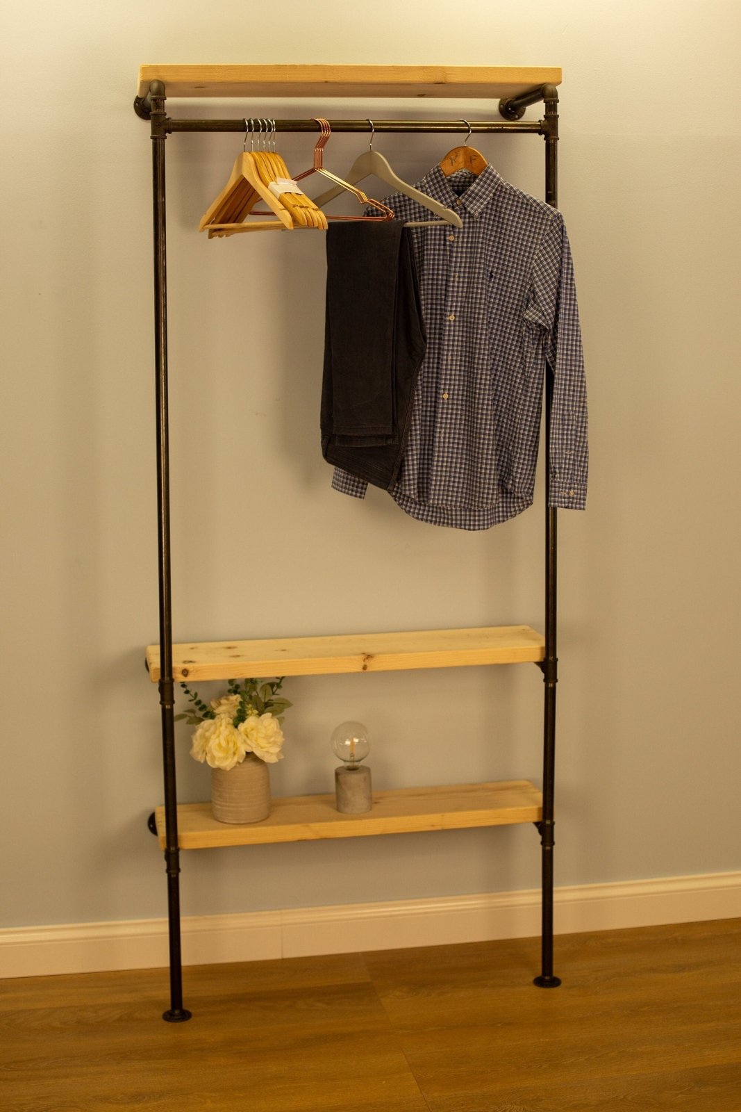 LINTRA 3 Tiered shelf clothing rack - Rack n Rail