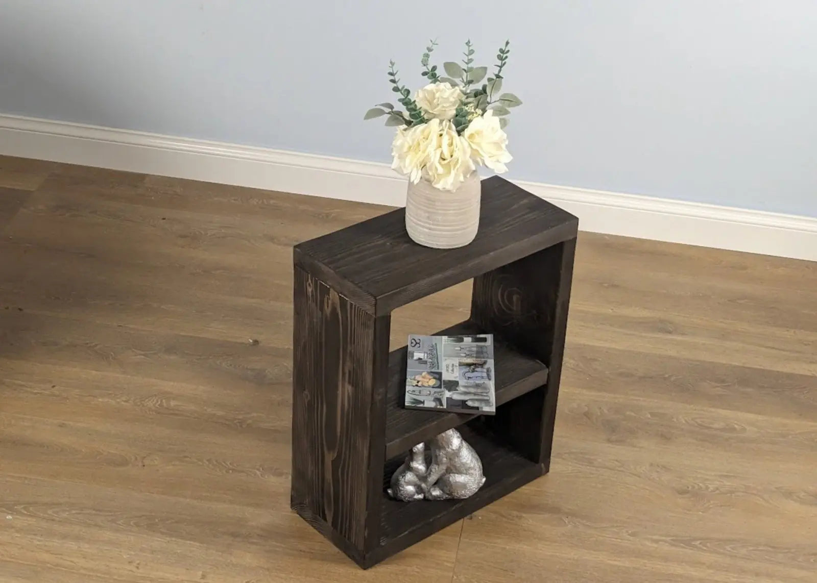 LIVNO Rustic end table with two shelves Side Table - Rack n Rail