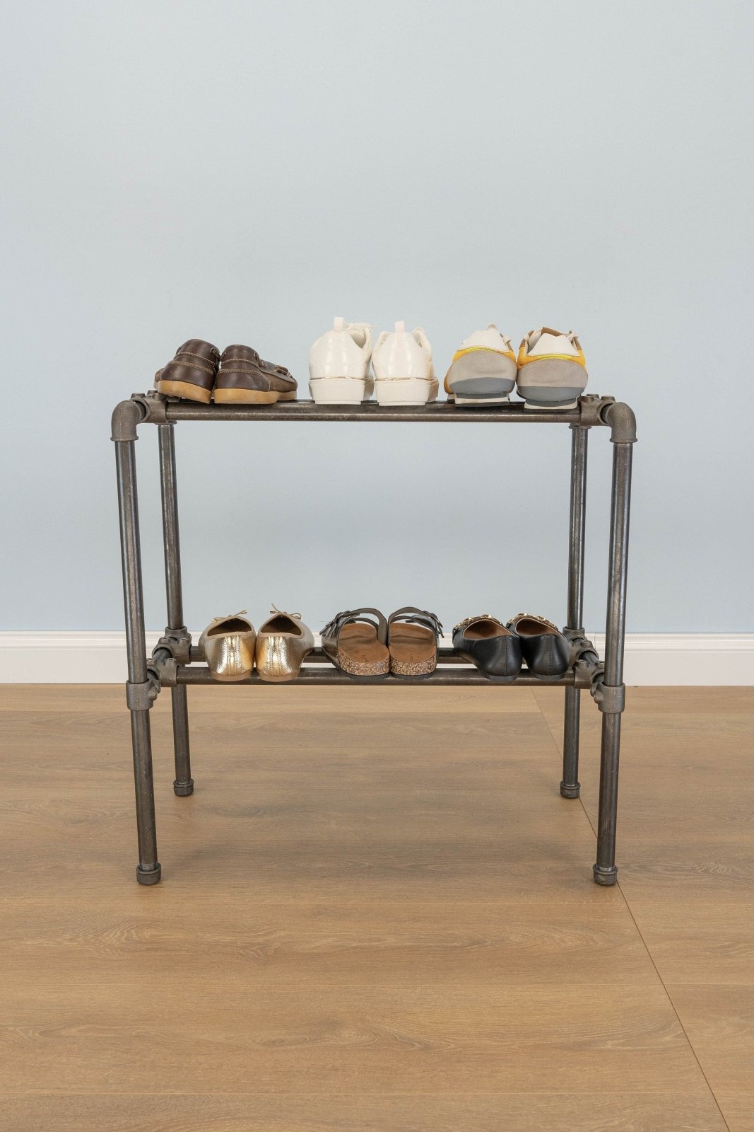 LOBNO Sneaker Storage Metal Pipe Shoe Rack - Rack n Rail