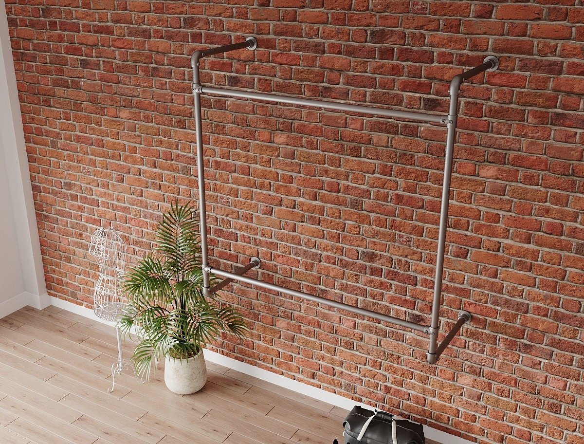 LUTRO Clothing Rail - Wall - Mounted - Rack n Rail
