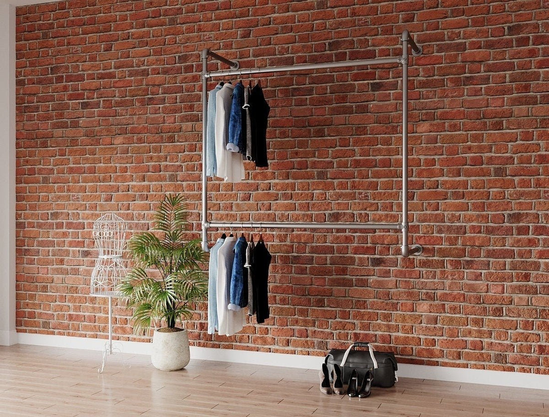 LUTRO Clothing Rail - Wall - Mounted - Rack n Rail