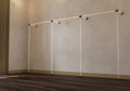 LYNKA Long Minimalist Polished Brass and Lucite Clothes Rail Rack - Rack n Rail