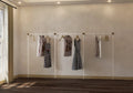 LYNKA Long Minimalist Polished Brass and Lucite Clothes Rail Rack - Rack n Rail
