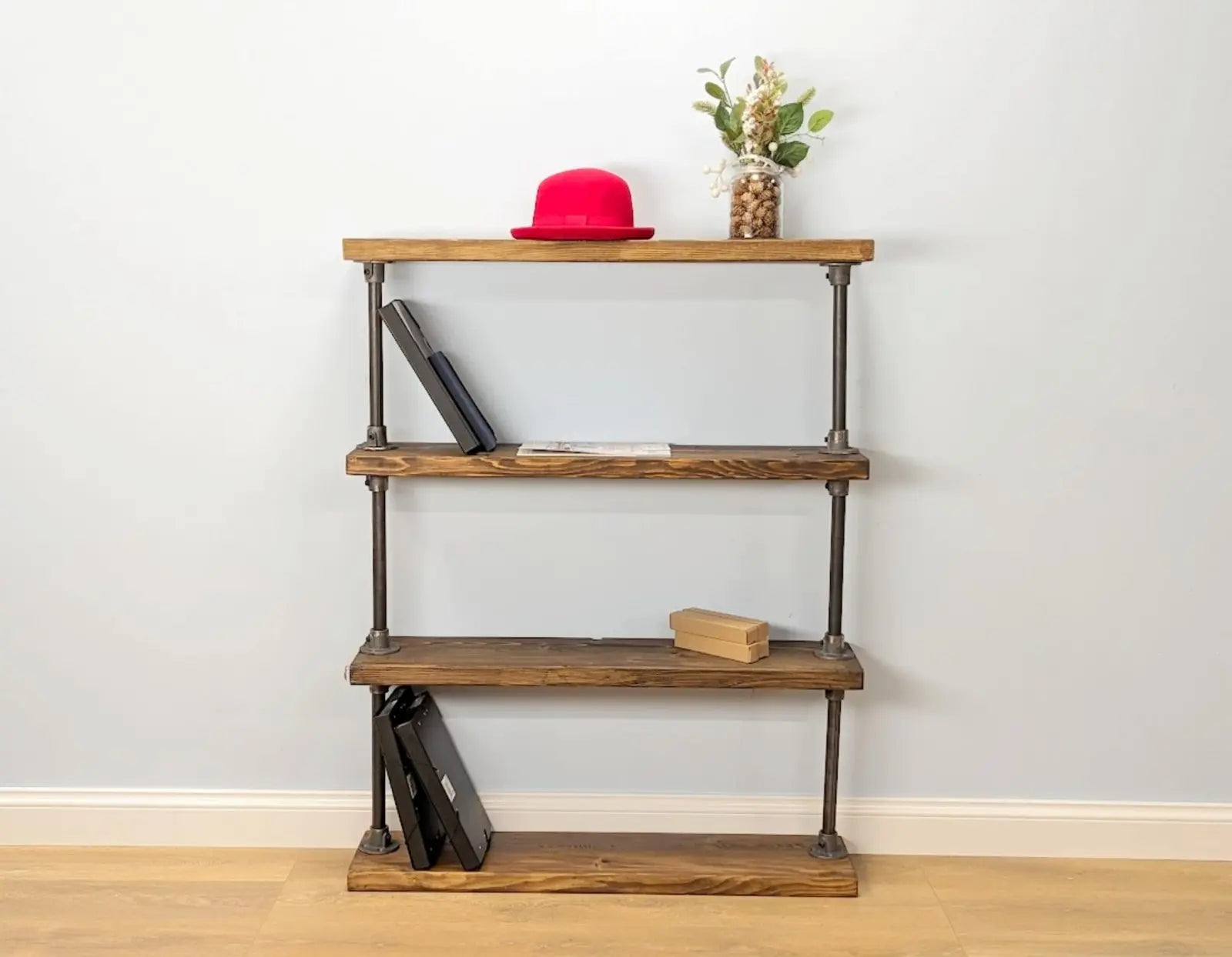 MOKVA Industrial Vintage Style Bookshelf Unit - Rack n Rail