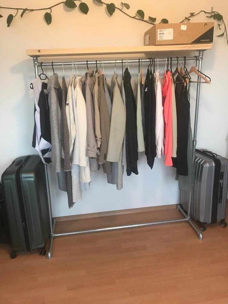 NODREK Free Standing Clothing Rack with Shelf - Rack n Rail
