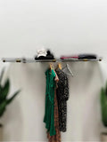 PELKA Clear Lucite Wall Shelf Rack with Brass Brackets - Rack n Rail