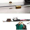 PELKA Clear Lucite Wall Shelf Rack with Brass Brackets - Rack n Rail
