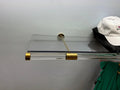 PELKA Clear Lucite Wall Shelf Rack with Brass Brackets - Rack n Rail
