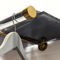 PELKA Clear Lucite Wall Shelf Rack with Brass Brackets - Rack n Rail