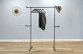 PLIKA Industrial Pipe Clothing Rack with Hooks - Rack n Rail