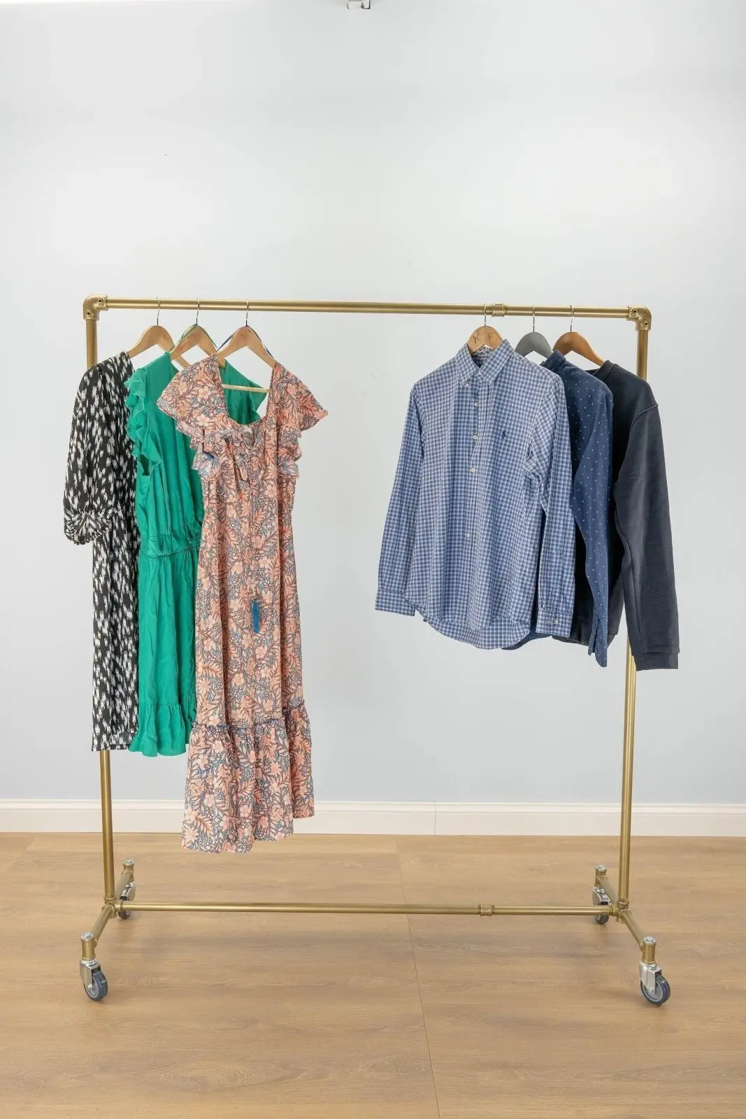 RYLVA Gold Clothing Rail - Rack n Rail