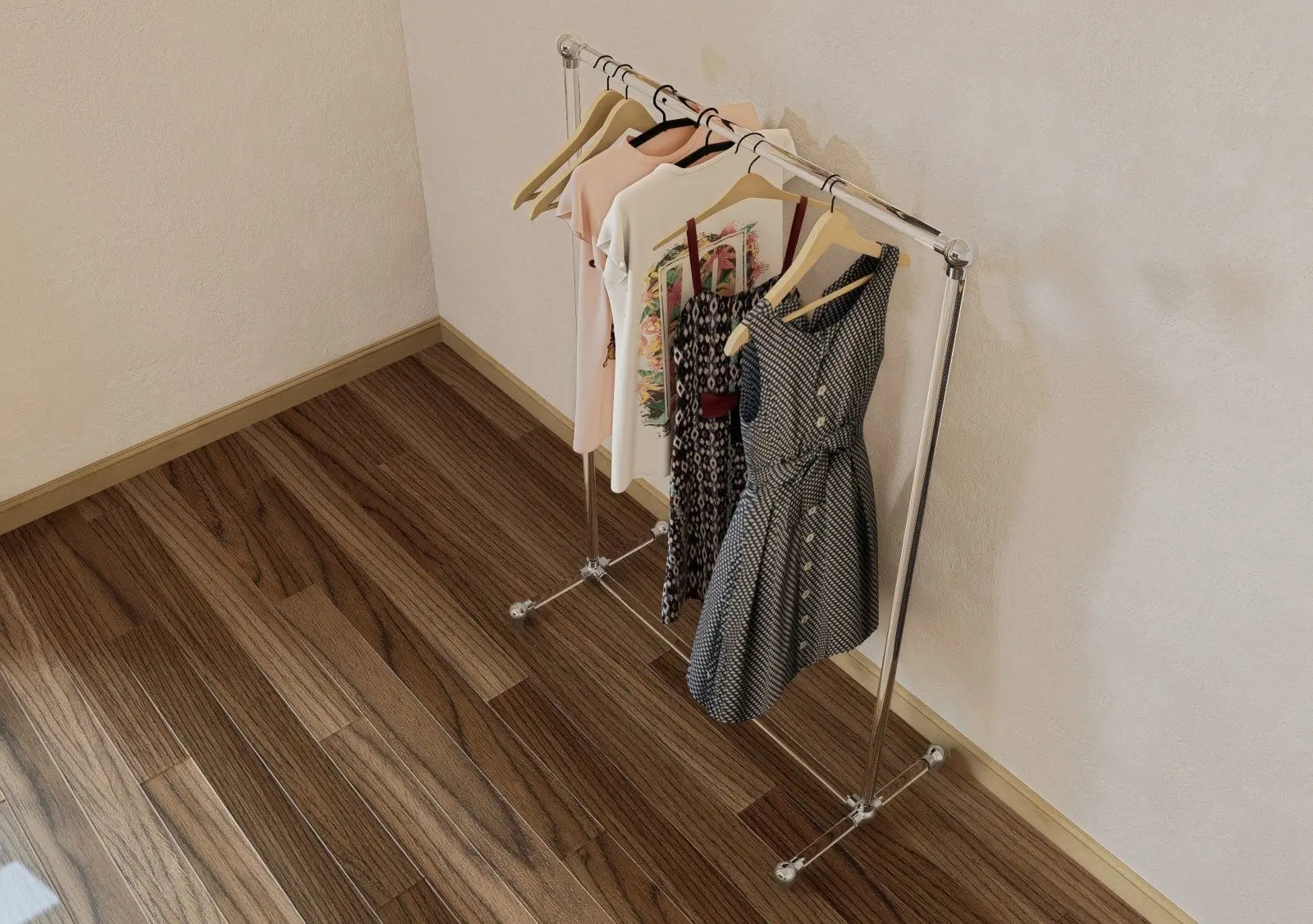 TOVRA Free - standing Lucite clothing rack - Rack n Rail