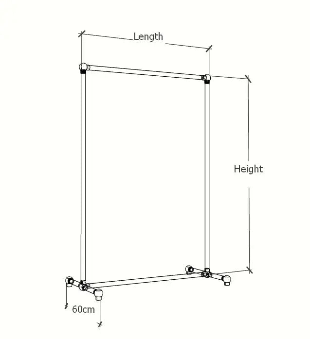 TOVRA Free - standing Lucite clothing rack - Rack n Rail