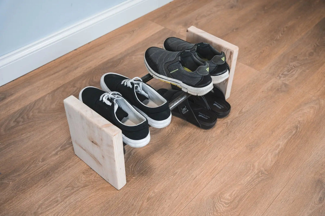 UROO Wood and Metal Pipe Shoe - Rack n Rail