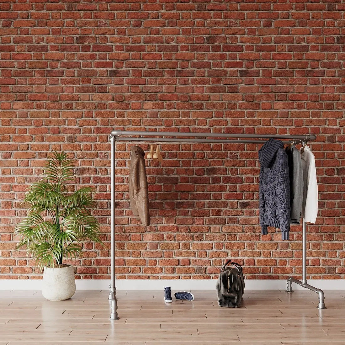 VILSE clothing rail | storage Industrial Free Standing Clothes Rail - Rack n Rail